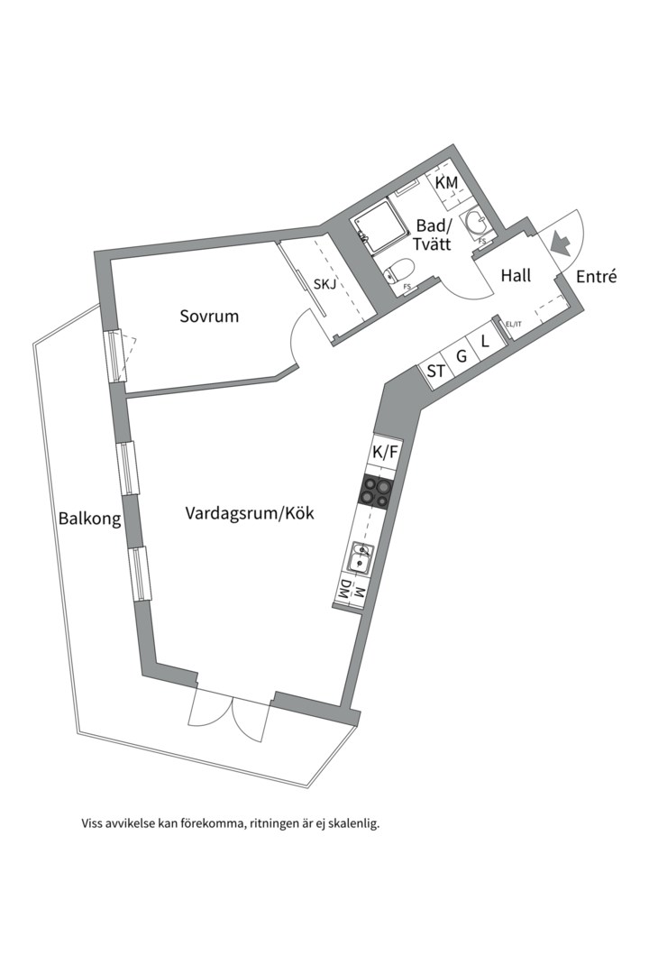 Planlösning från Igeldammsgatan 15, Såld i Kungsholmen, Stockholm