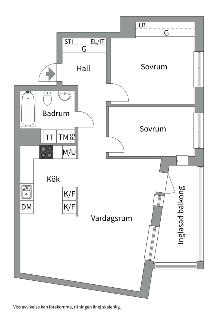 Planlösning från Önologgatan 1, 6tr, Såld i Liljeholmen - Liljeholmskajen, Stockholm