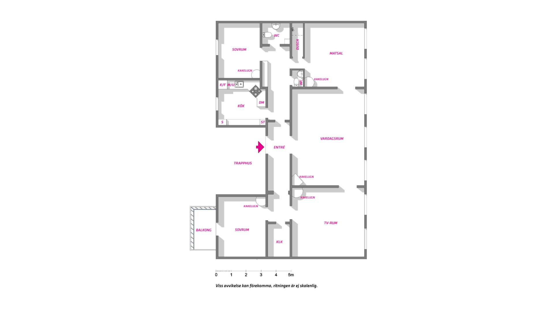 Planlösning från Skolgatan 13, Såld i Främre Luthagen, Uppsala