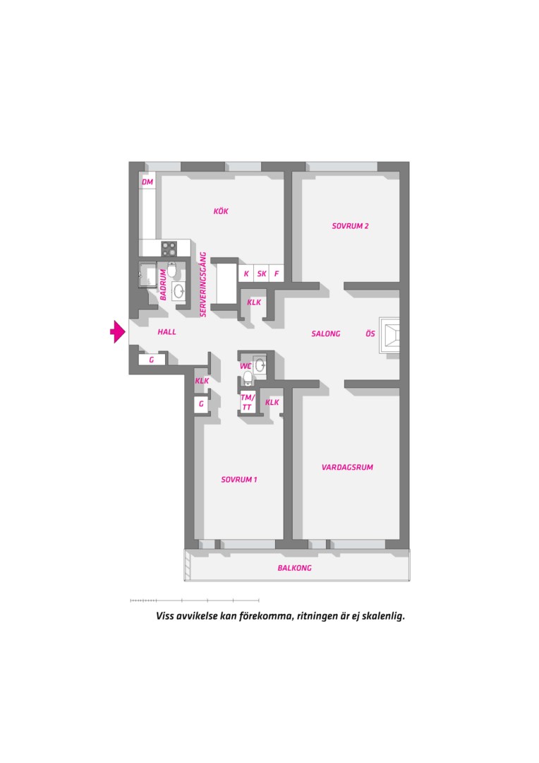 Planlösning från Odensgatan 17, Såld i Främre Luthagen, Uppsala
