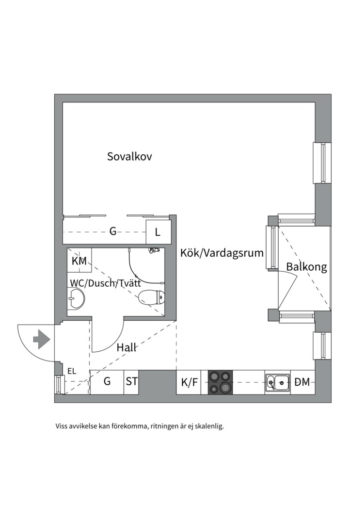 Planlösning från Tullgarnsgatan 3, Kommande i Kungsängen, Uppsala