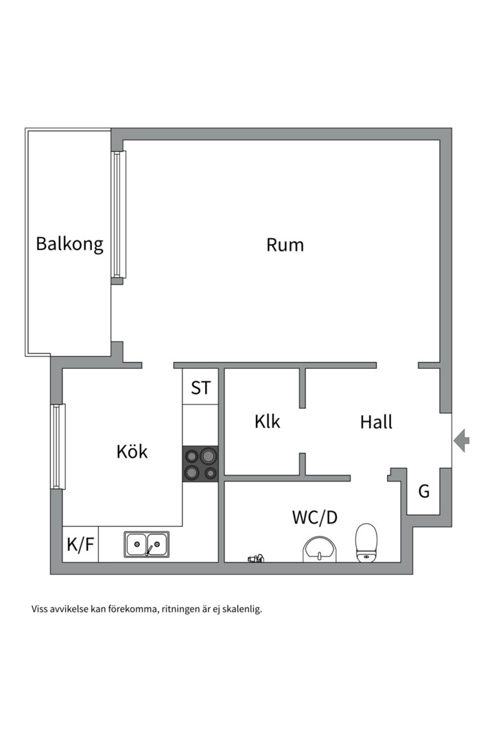 Planlösning från Stabby Allé 13 D, Såld i Luthagen, Uppsala