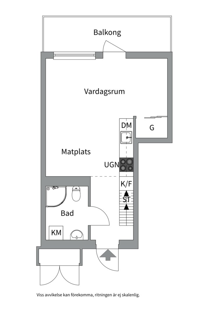 Planlösning från Vårdsätravägen 3B, Såld i Rosendal, Uppsala