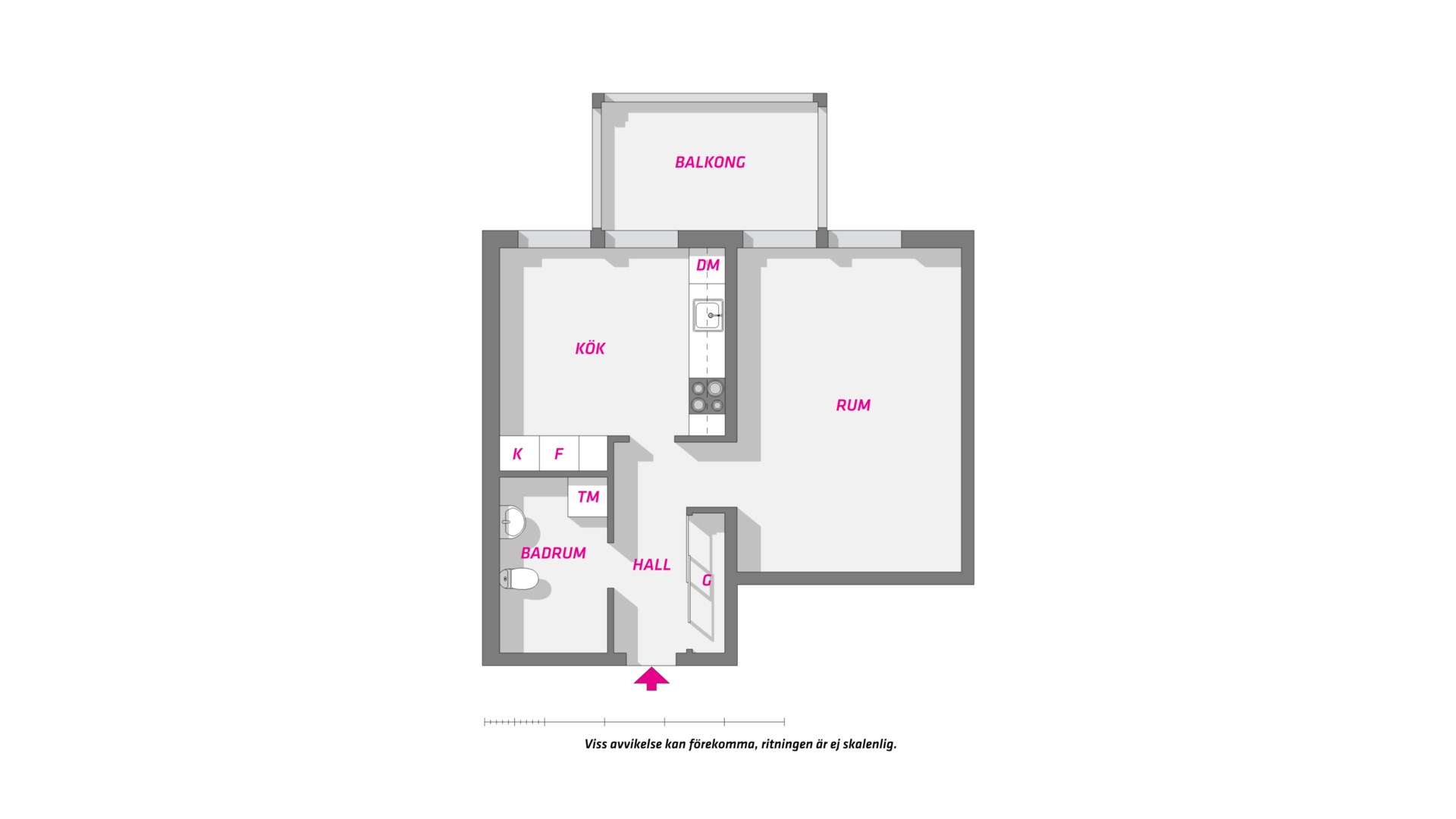 Planlösning från Ritargatan 1 E, Kommande i Salabacke, Uppsala