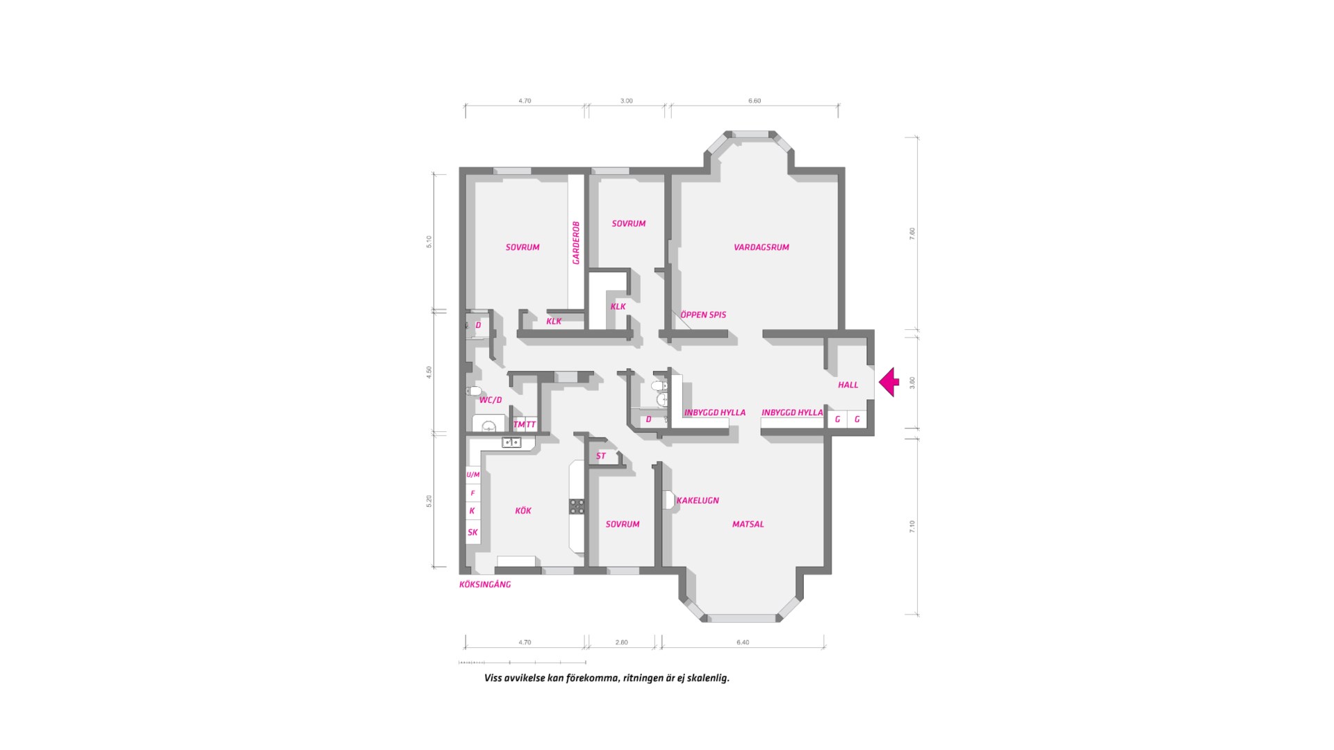 Planlösning från Östra Ågatan 51 A, Såld i Centrum, Uppsala