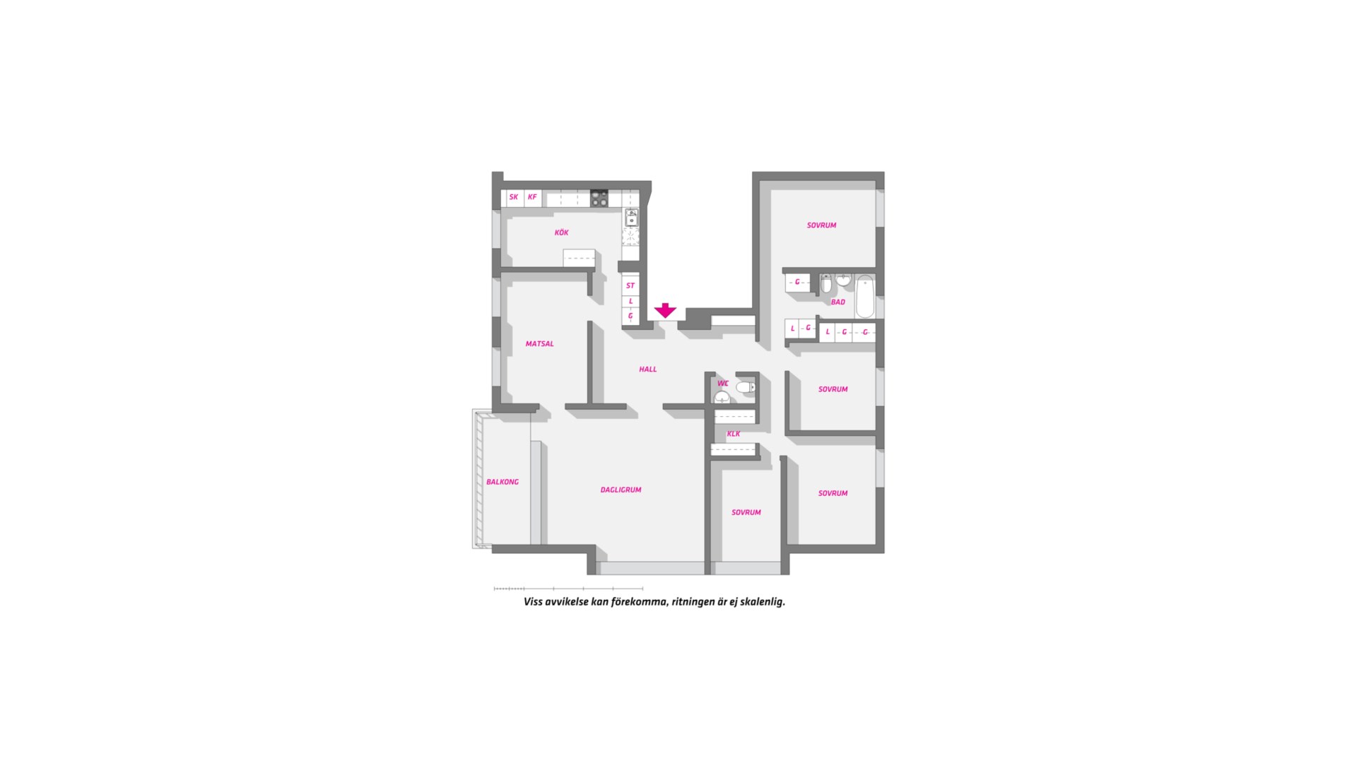 Planlösning från Sysslomansgatan 15 A, Såld i Främre Luthagen, Uppsala