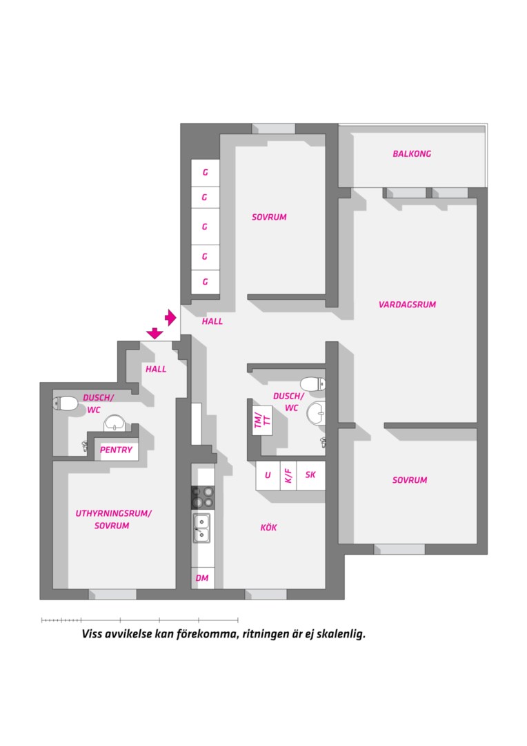 Planlösning från Idrottsgatan 21, Såld i Tunabackar, Uppsala