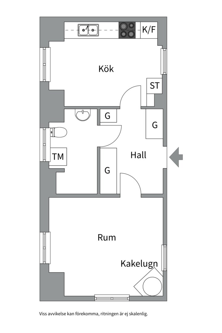 Planlösning från Trädgårdsgatan 16 C, Såld i Centrum, Uppsala
