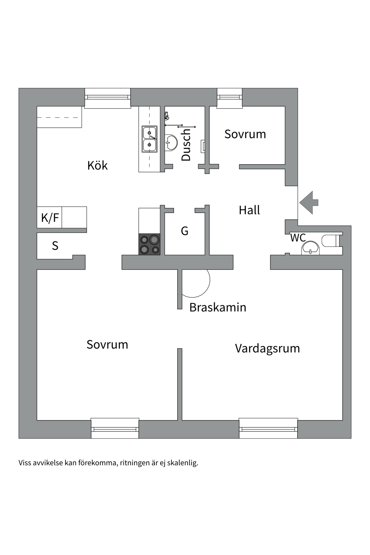 Bostadsbild från Väderkvarnsgatan 39 A, Såld i Fålhagen, Uppsala