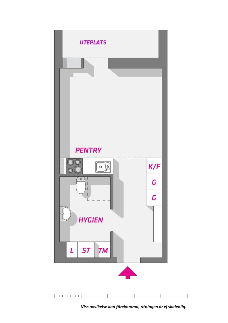 Planlösning från Rosendalsvägen 12, Såld i Rosendal, Uppsala