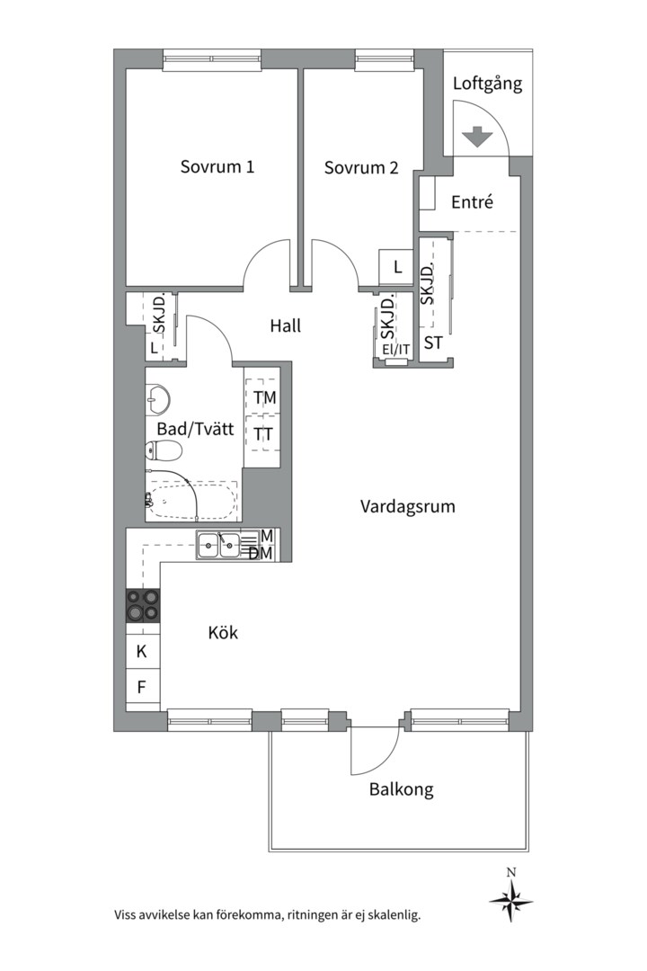 Planlösning från Margit Sahlins Gata 1, Såld i Kapellgärdet, Uppsala