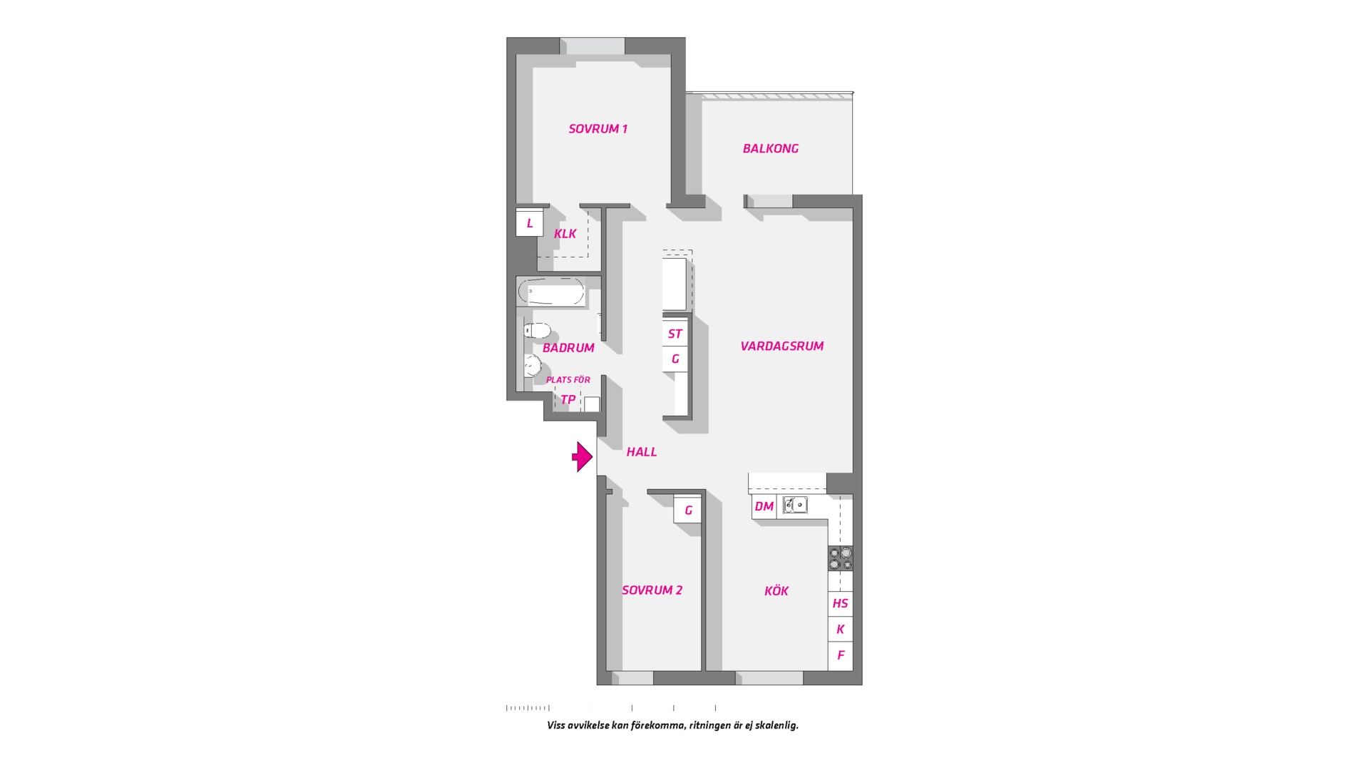Planlösning från Ringgatan 4 A, Såld i Luthagen, Uppsala