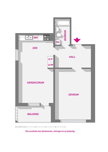 Planlösning från Idrottsgatan 17, Såld i Svartbäcken, Uppsala