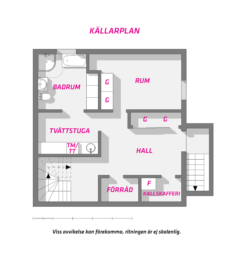 Planlösning från Björkgatan 27A, Såld i Fålhagen, Uppsala