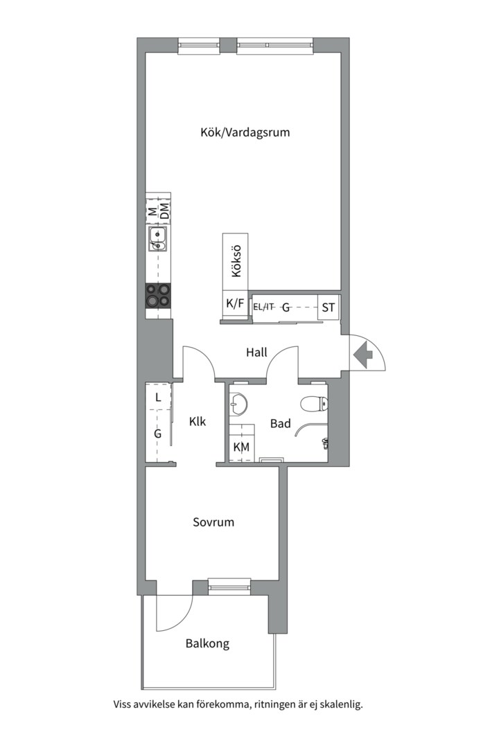 Planlösning från Kryddblandargatan 9, Såld i Centrum, Uppsala