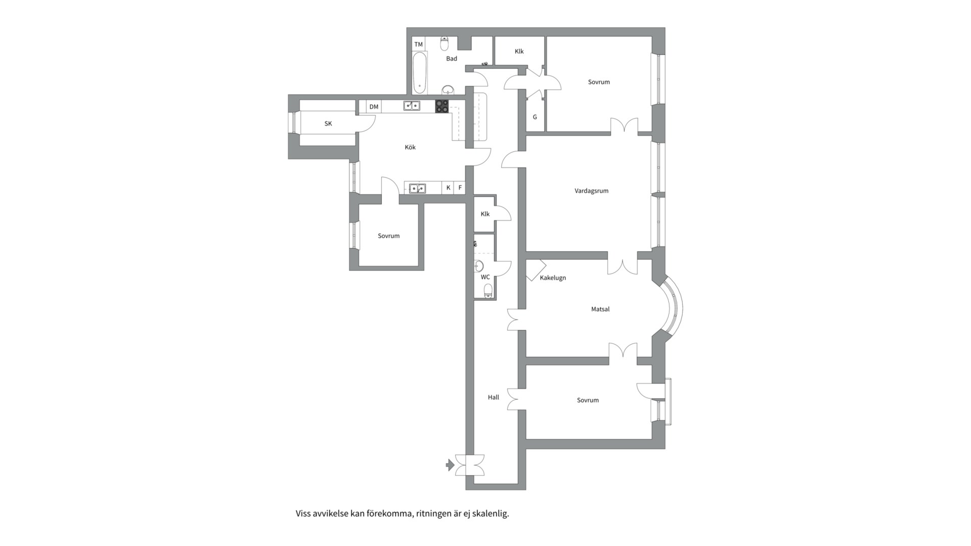 Planlösning från Storgatan 8, Såld i Höganäs, Uppsala