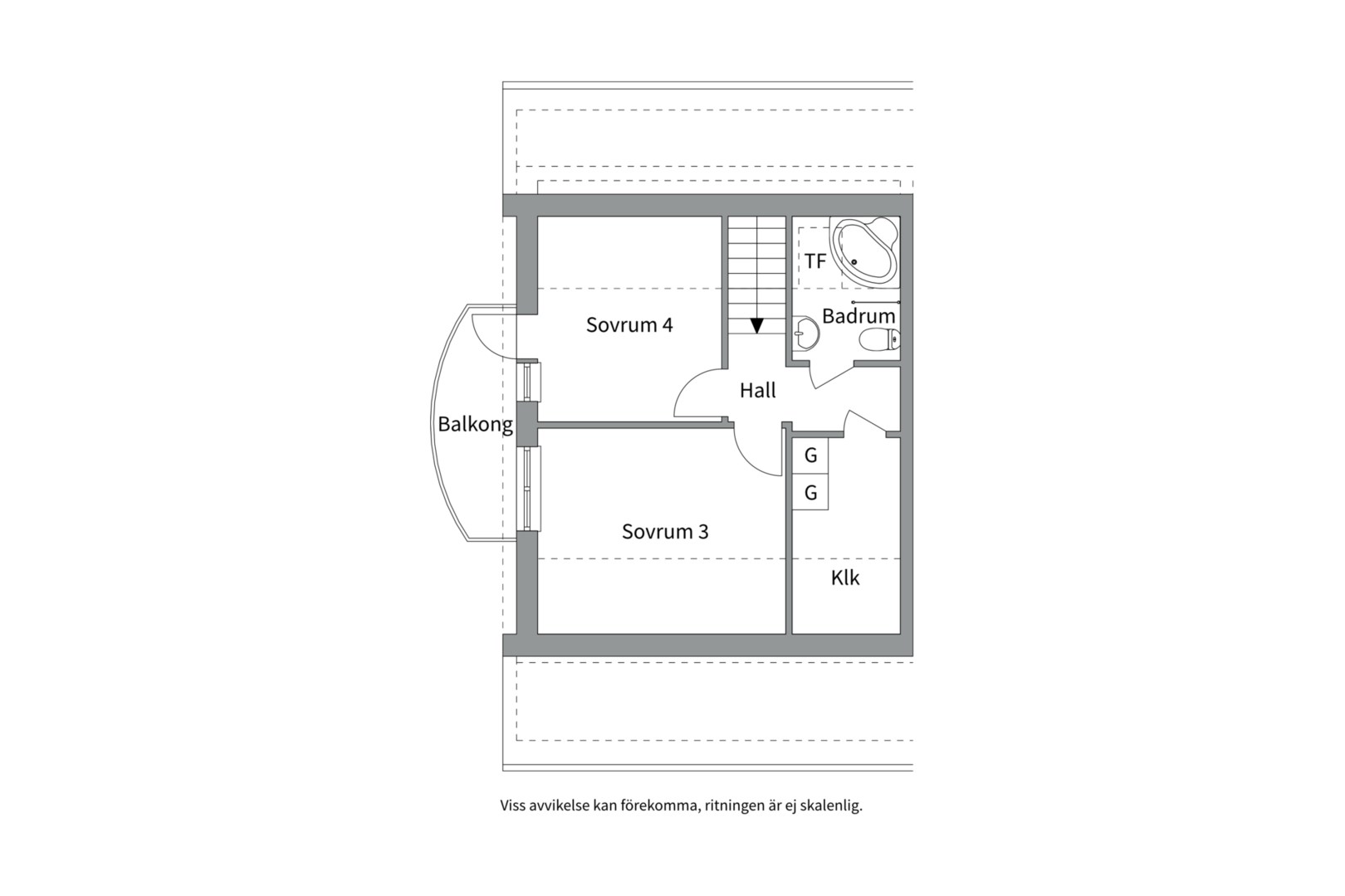 Planlösning från Svartbäcksgatan 106D, Såld i Svartbäcken, Uppsala