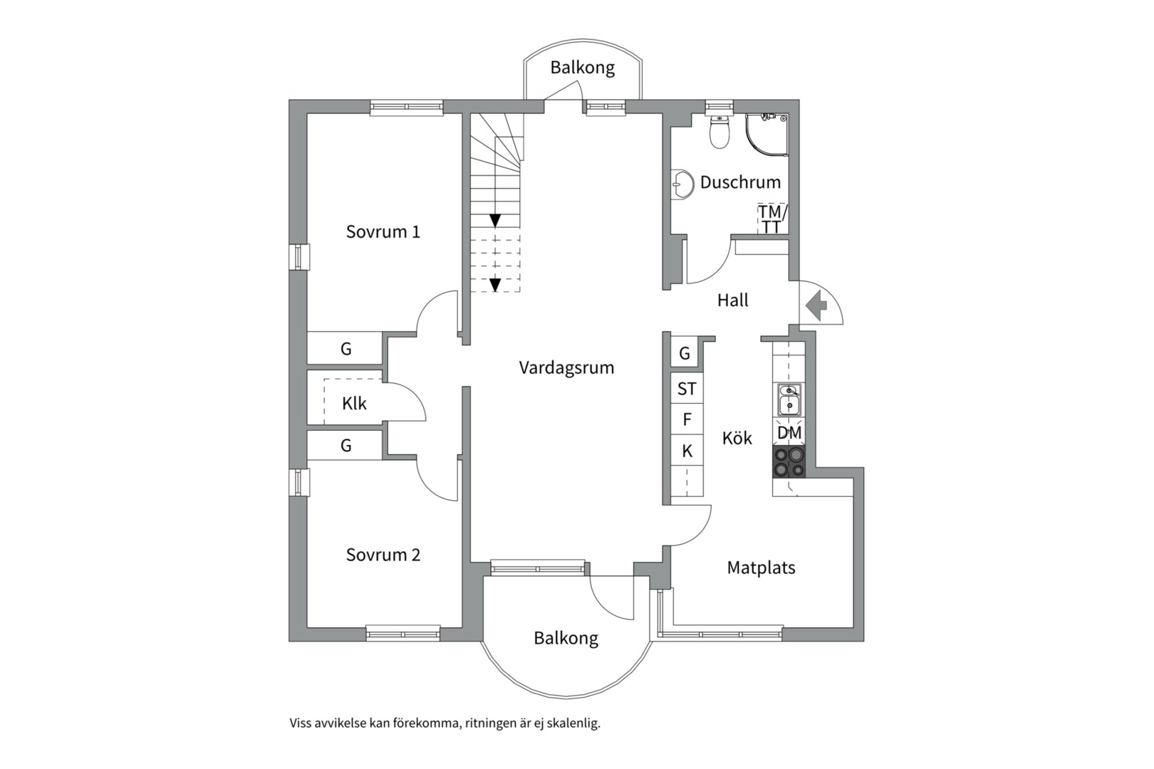 Planlösning från Svartbäcksgatan 106D, Såld i Svartbäcken, Uppsala