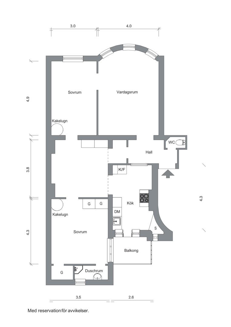 Planlösning från Heimdalsgatan 6, 3 tr, Såld i Vasastan - Odenplan, Stockholm