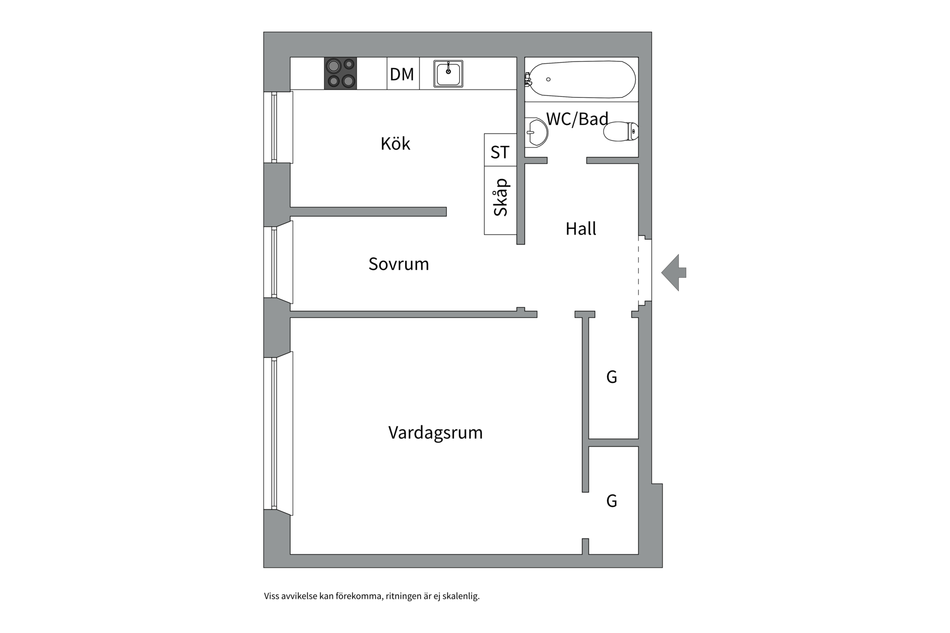 Bostadsbild från Höganäsgatan 11B, Såld i Höganäs, Uppsala