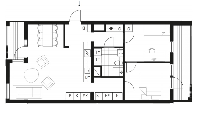 Planlösning från Torgny Segerstedts allé 89, Såld i Rosendal, Uppsala