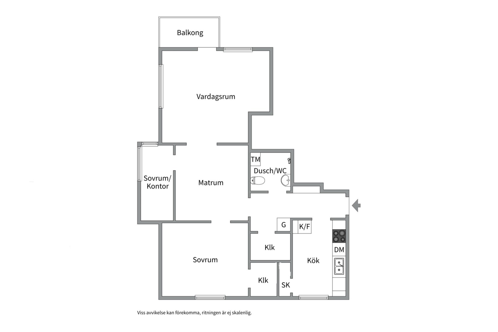 Planlösning från S:t Persgatan 47 D, Såld i Höganäs, Uppsala