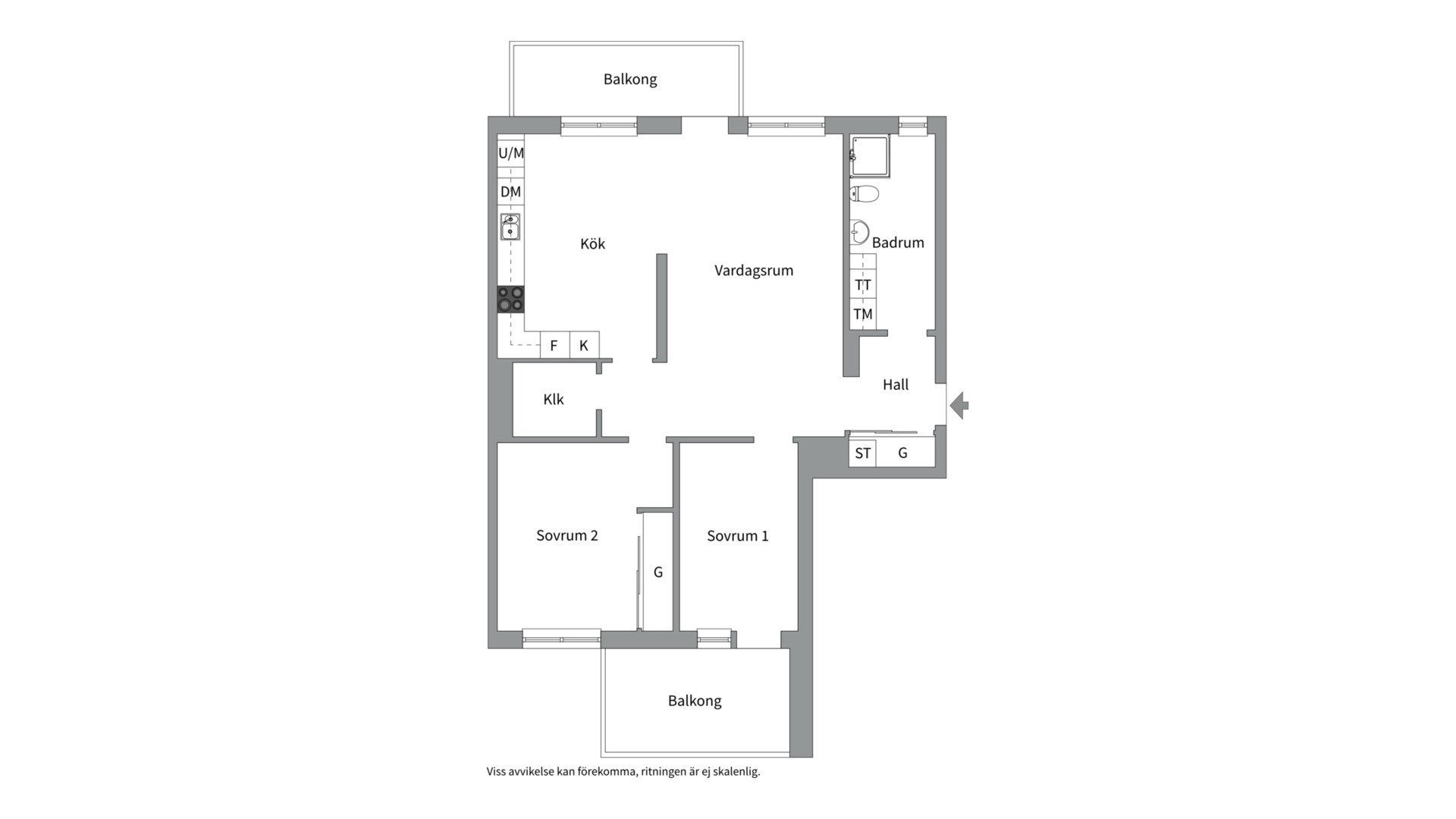 Planlösning från Tullgarnsgatan 20, Såld i Kungsängen, Uppsala