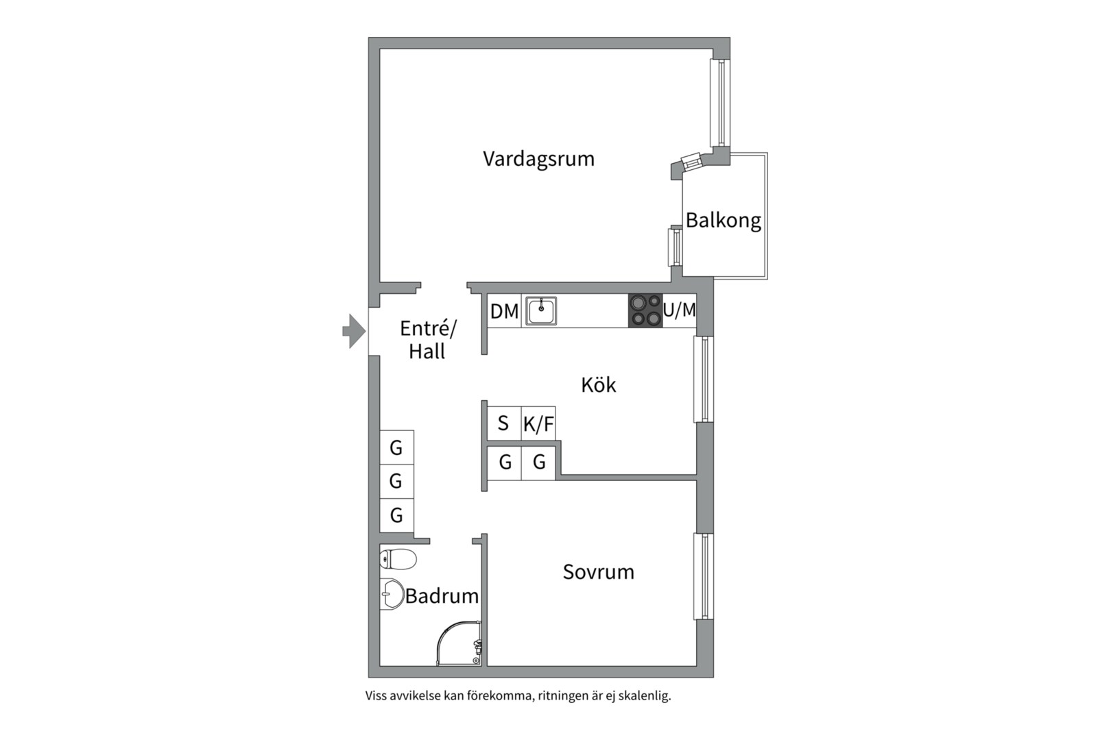 Planlösning från Sysslomansgatan 27, Såld i Främre Luthagen, Uppsala