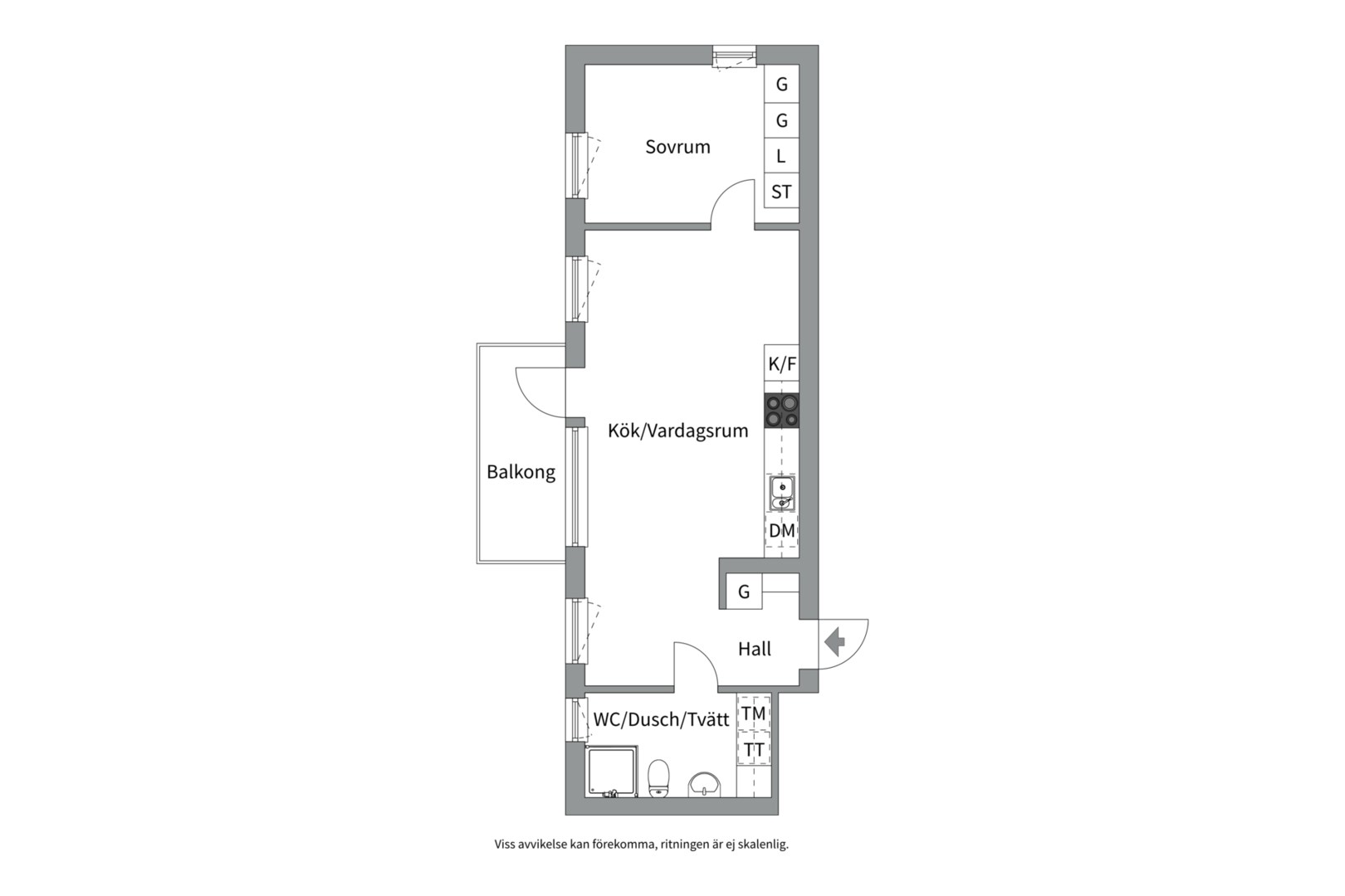 Planlösning från Johannesbäcksgatan 93, Kommande i Salabacke, Uppsala