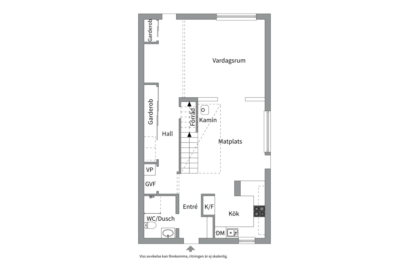 Planlösning från Torpsvängen 36, Såld i Lindbacken, Uppsala