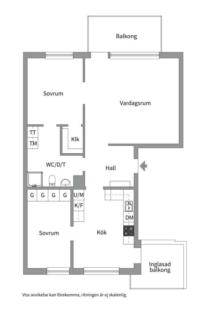 Planlösning från Hällbygatan 23, Såld i Luthagen, Uppsala