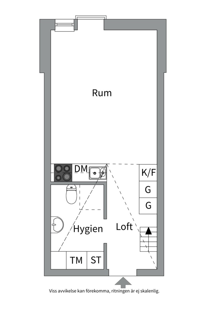 Planlösning från Rosendalsvägen 12, Såld i Rosendal, Uppsala
