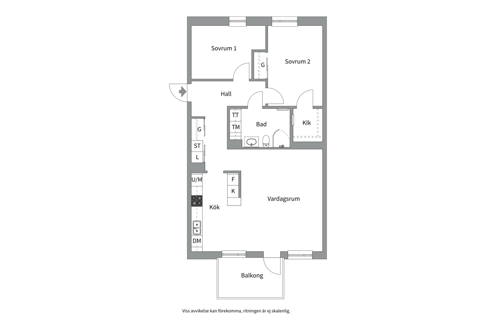 Planlösning från Tullgarnsgatan 16, Såld i Kungsängen, Uppsala