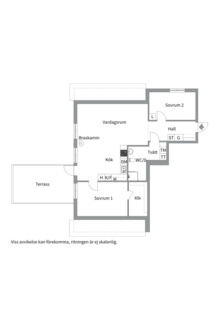 Planlösning från Fålhagsleden 13, Såld i Fålhagen, Uppsala