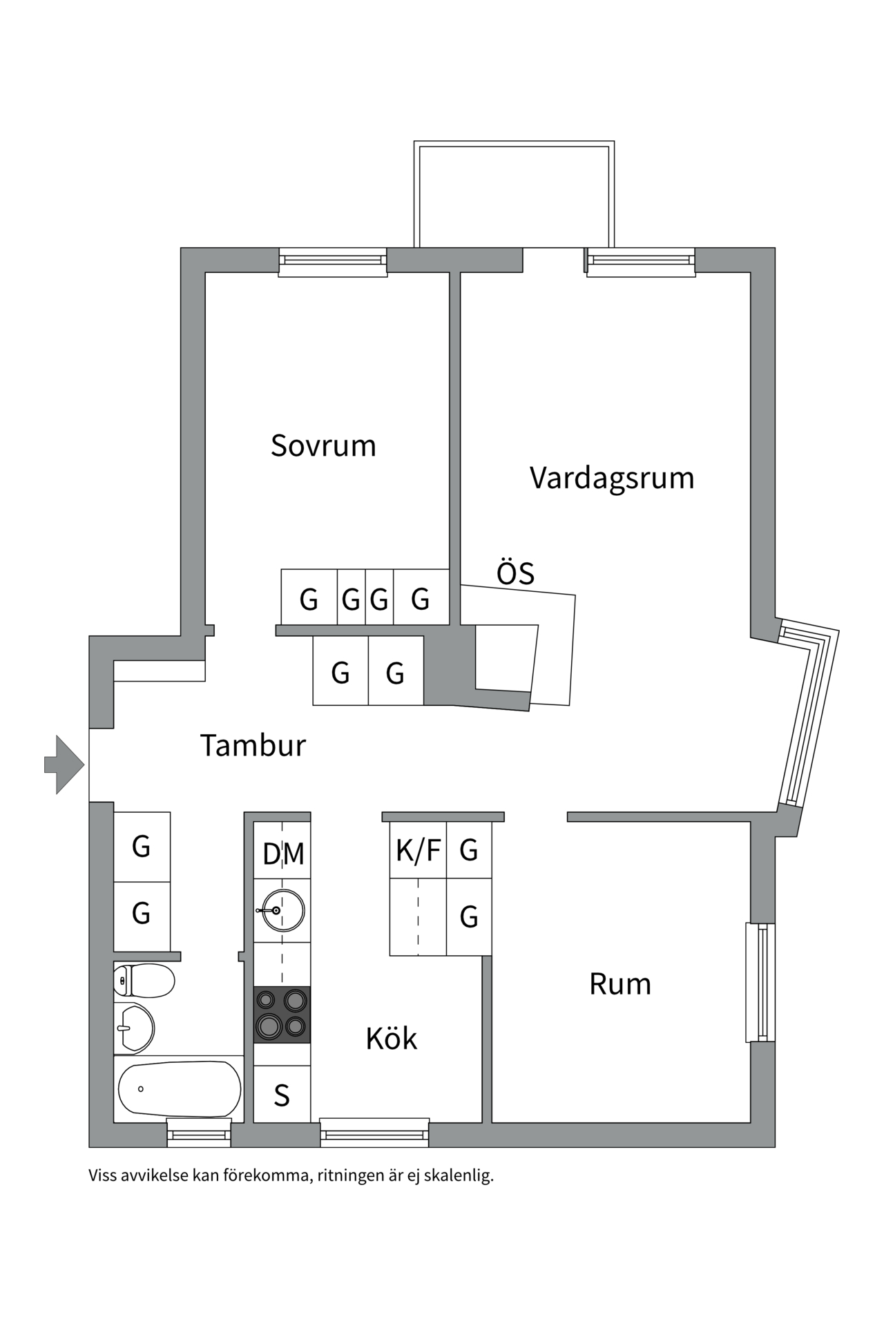 Bostadsbild från Karlsrogatan 89A, Såld i Sommarro, Uppsala