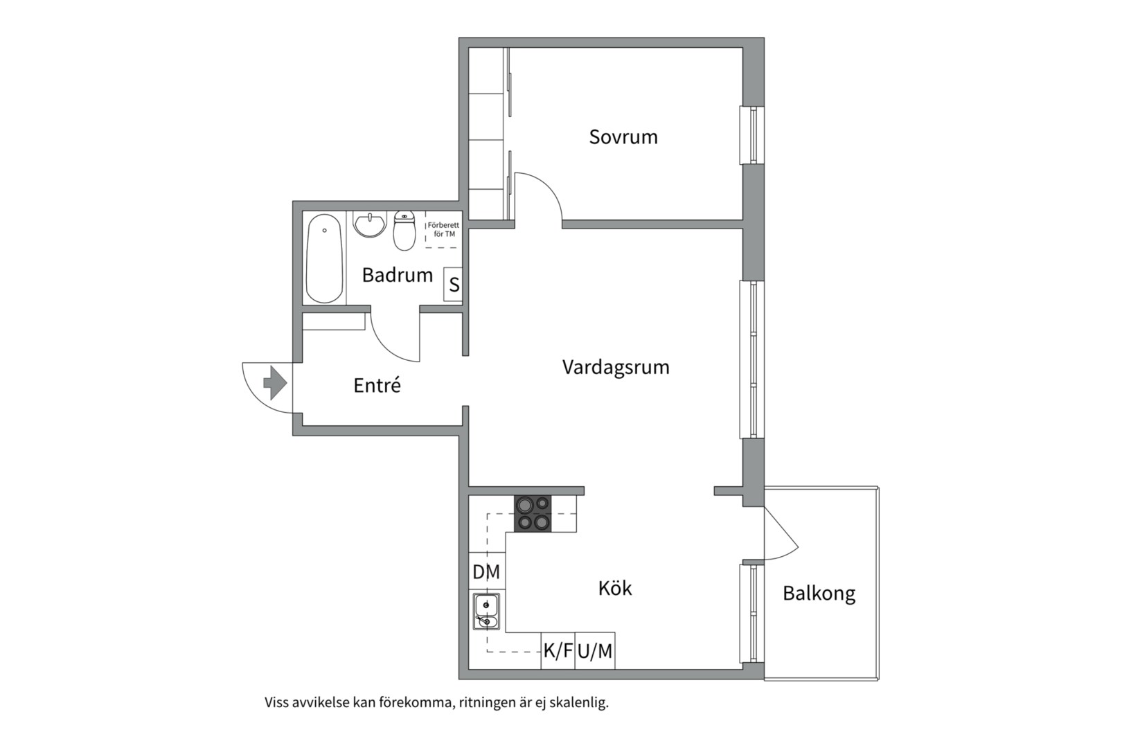 Planlösning från Kungsholmstorg 3B, 2tr, Såld i , Stockholm
