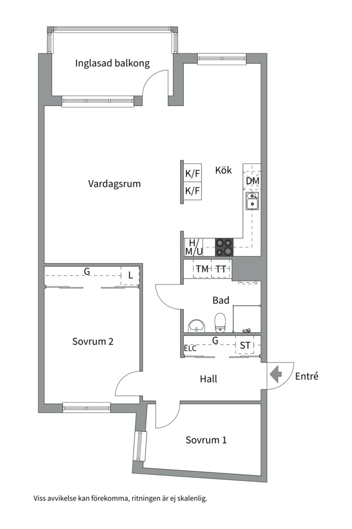 Planlösning från Blandargatan 10, Såld i Luthagen, Uppsala