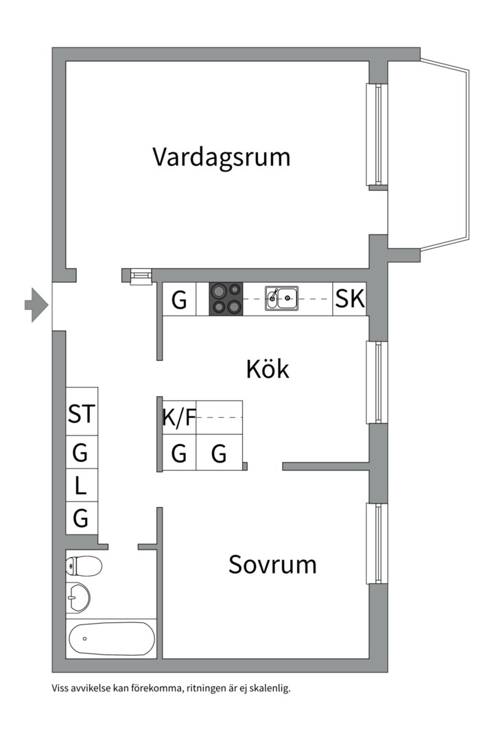 Planlösning från Källparksgatan 18, Såld i Salabacke, Uppsala