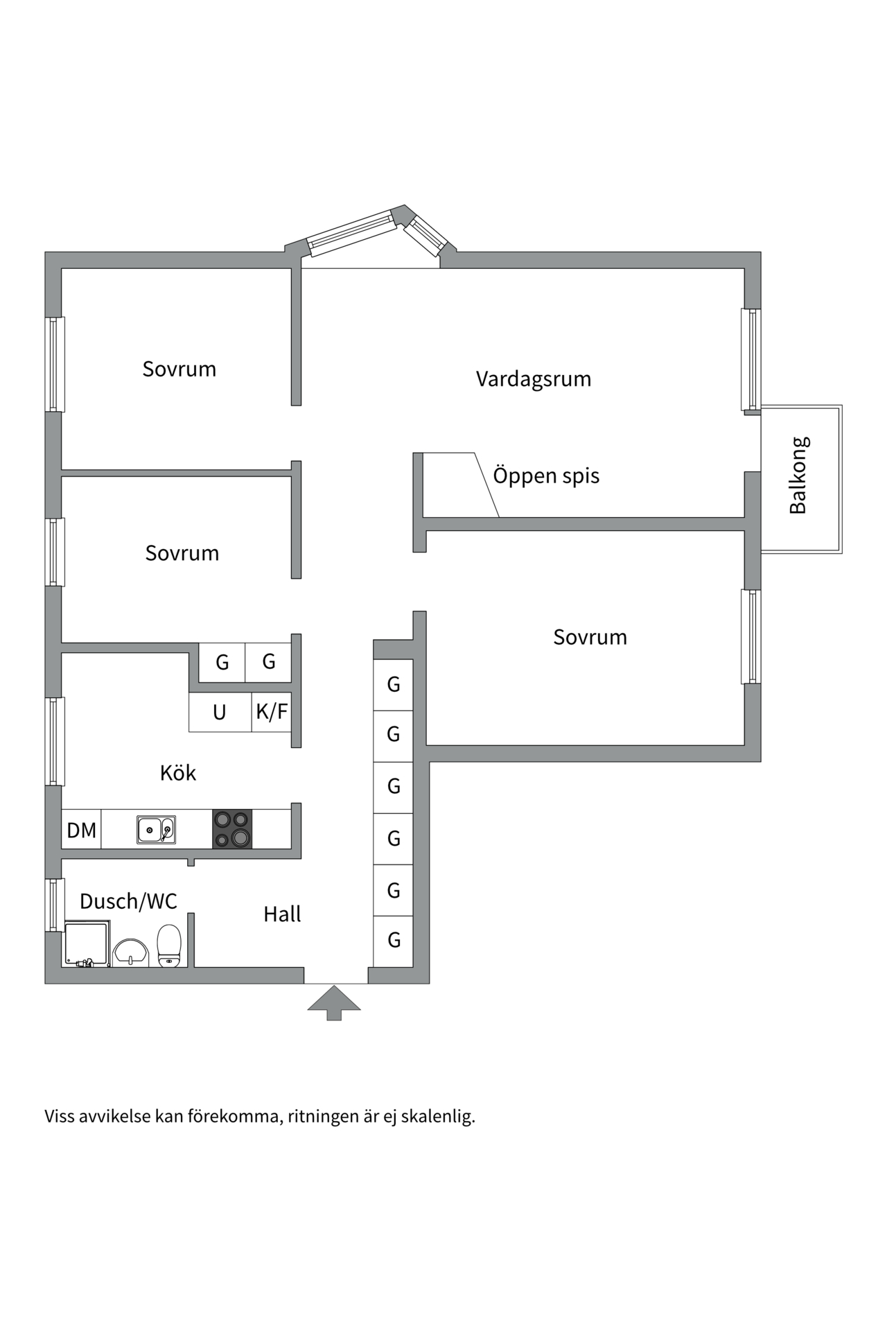 Bostadsbild från Sibyllegatan 17A, Såld i Luthagen, Uppsala