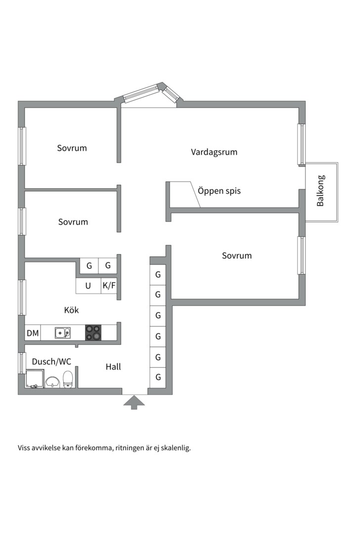 Bostadsbild från Sibyllegatan 17A, Såld i Luthagen, Uppsala