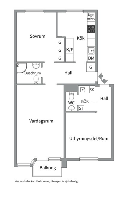 Planlösning från Torkelsgatan 28 B, Såld i Höganäs, Uppsala