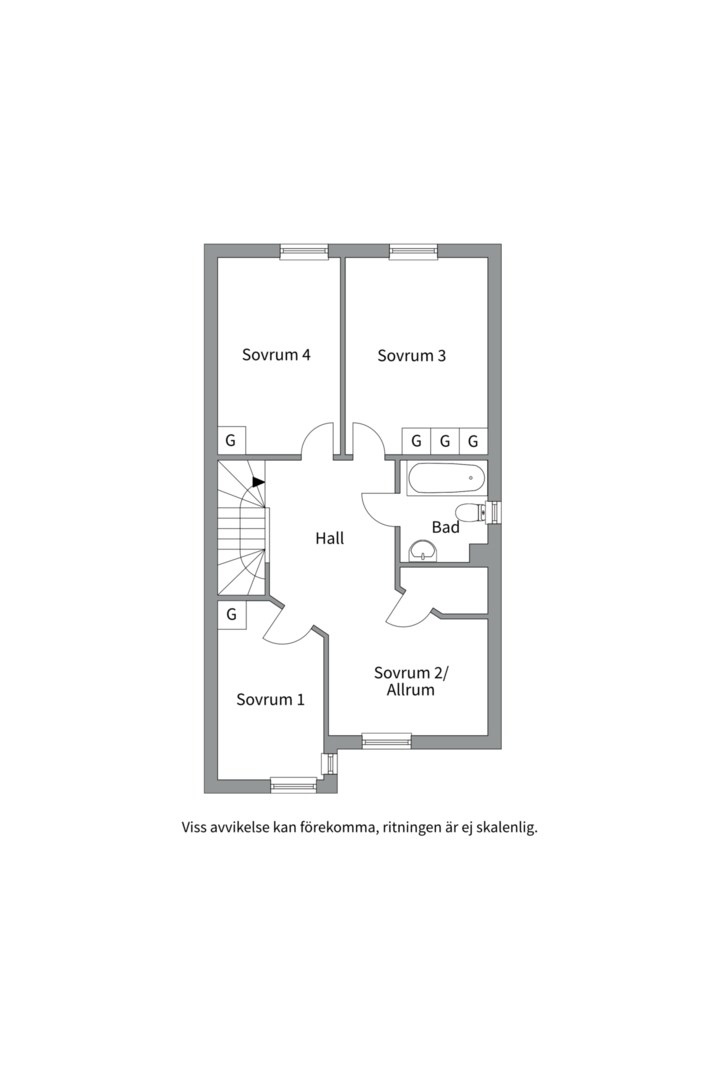 Planlösning från Naturstensvägen 25, Såld i Herrhagen, Uppsala