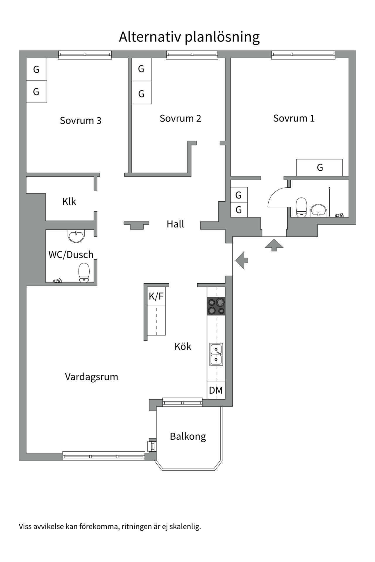 Bostadsbild från Ymergatan 24D, Såld i Fålhagen, Uppsala