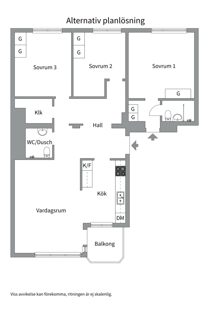 Bostadsbild från Ymergatan 24D, Såld i Fålhagen, Uppsala
