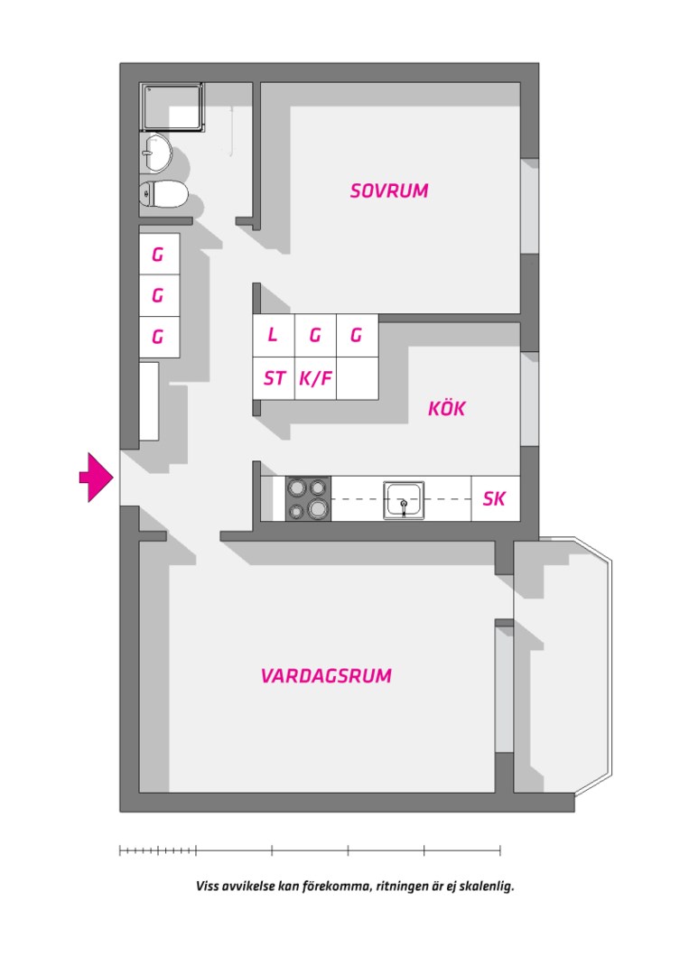 Planlösning från Källparksgatan 10 B, Såld i Salabacke, Uppsala