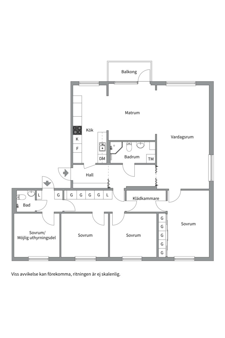 Planlösning från Vretgränd 17, Såld i Centrum, Uppsala