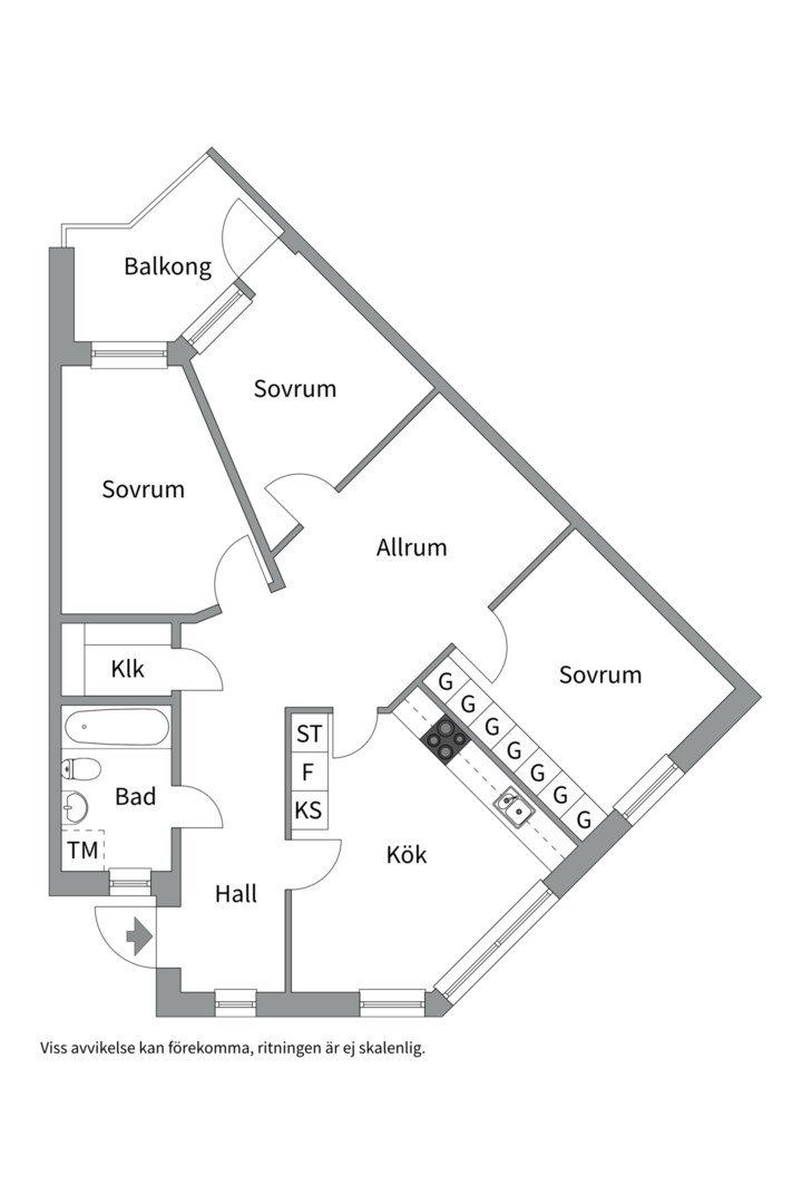 Planlösning från Otto Myrbergs väg 51E, Såld i Rickomberga, Uppsala
