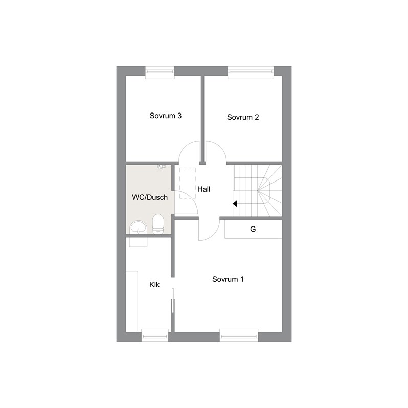 Planlösning från Åsgatan 85A, Såld i Alsike, Knivsta