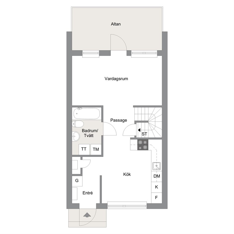 Planlösning från Åsgatan 85A, Såld i Alsike, Knivsta