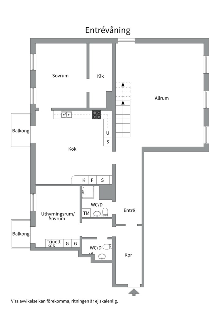 Planlösning från Västra Ågatan 22, Såld i Centrum, Uppsala